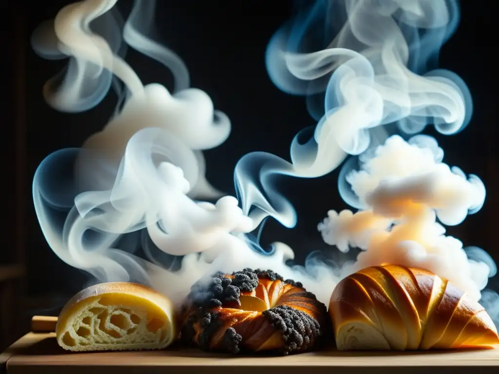 Detalle de humo envolviendo alimentos en una ahumadora tradicional, resaltando la historia del ahumado en cocina