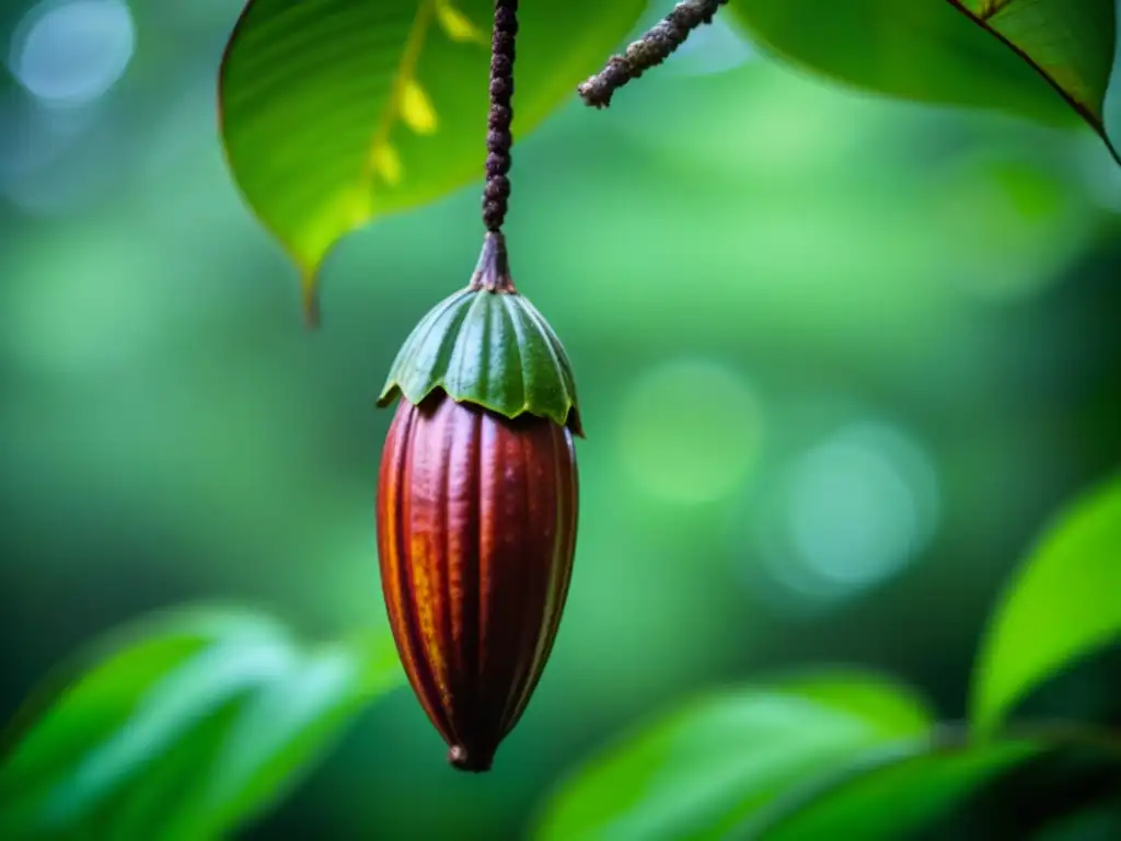 Detalle impresionante del cacao en su origen histórico chocolate amazónico