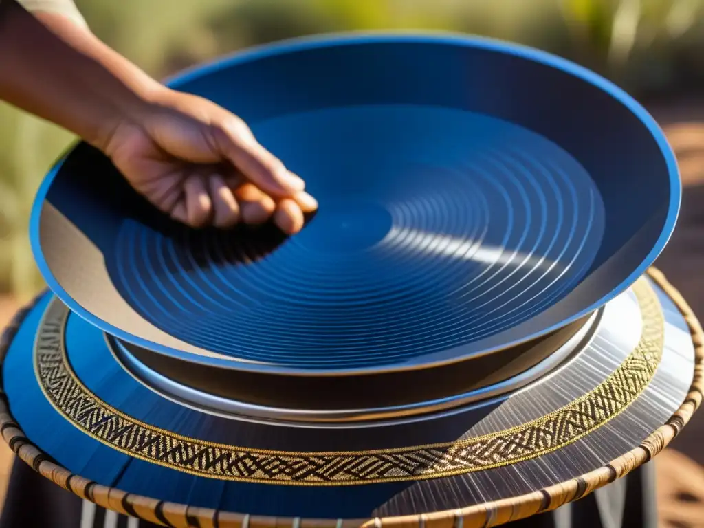 Detalle impresionante de una cocina solar tradicional, reflejando la artesanía y cultura de cocinas solares culturas ancestrales