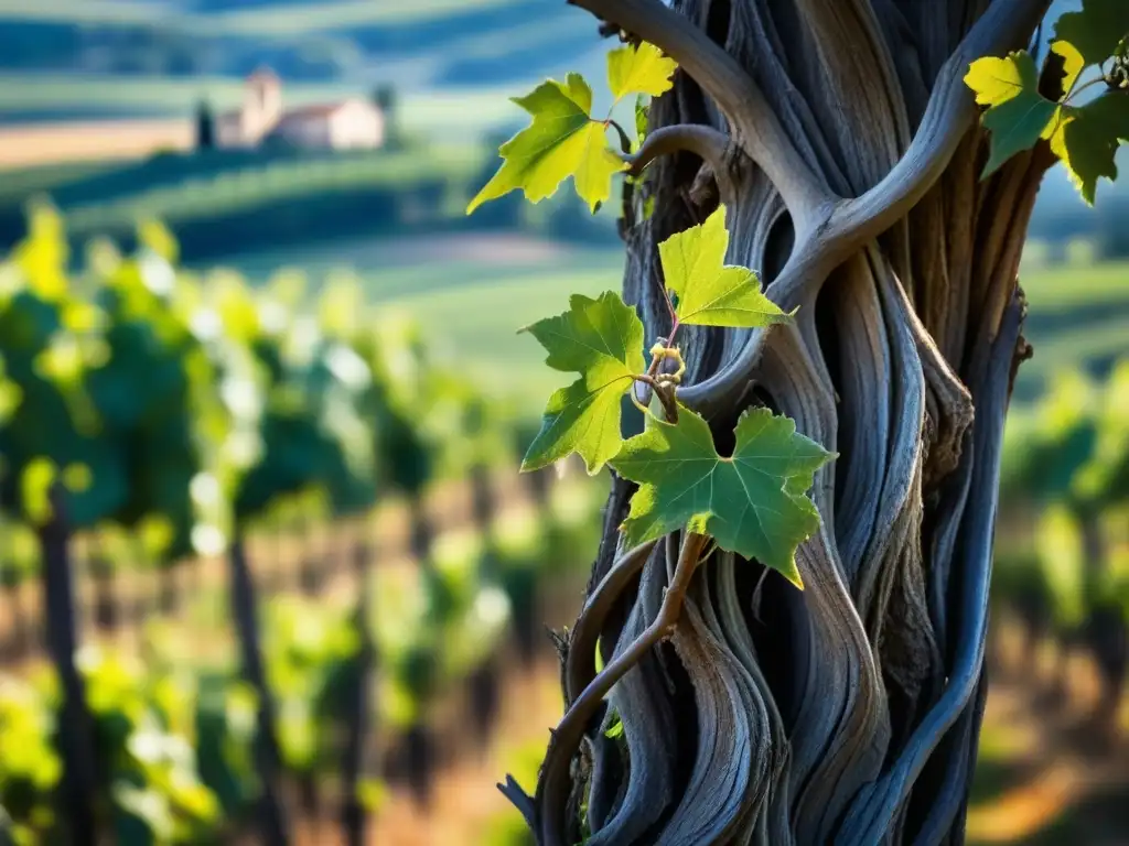 Detalle de viña en Toscana, con historia y tradición vinícola en la Toscana