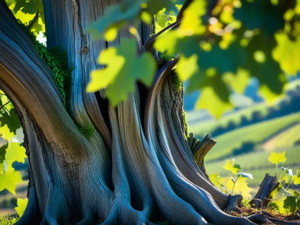 Detalle de viñedo antiguo en Toscana, con historia y tradición