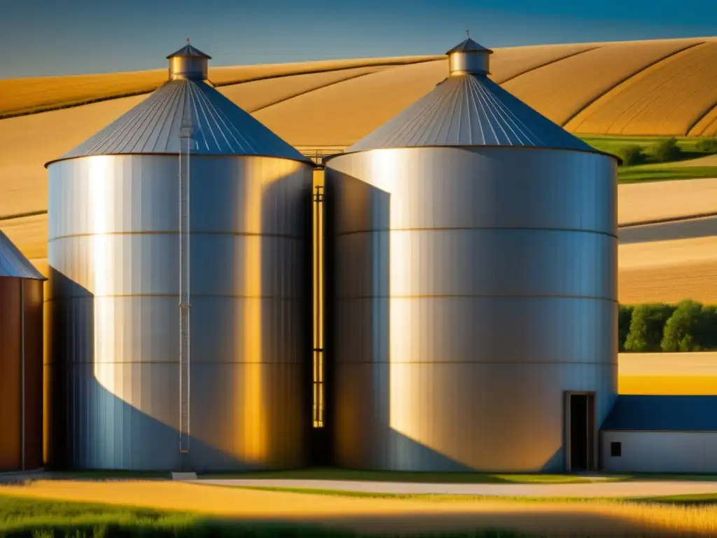 Detalles de un antiguo silo de granos, mostrando la construcción y marcas inscritas