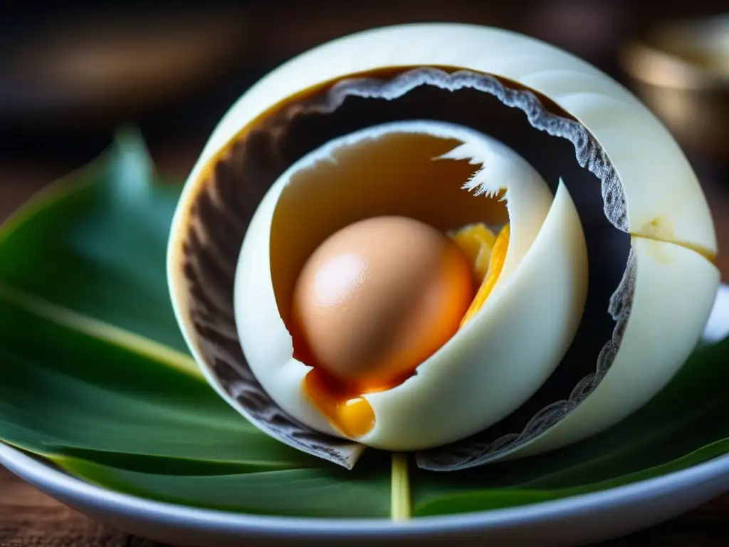 Detalles asombrosos del balut en Filipinas: un huevo con embrión de pato parcialmente desarrollado, revelando la historia culinaria del país