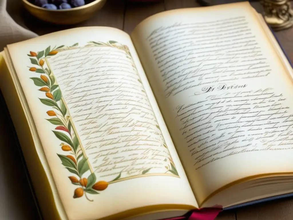 Detalles fascinantes de un antiguo libro de recetas históricas dulces conventuales
