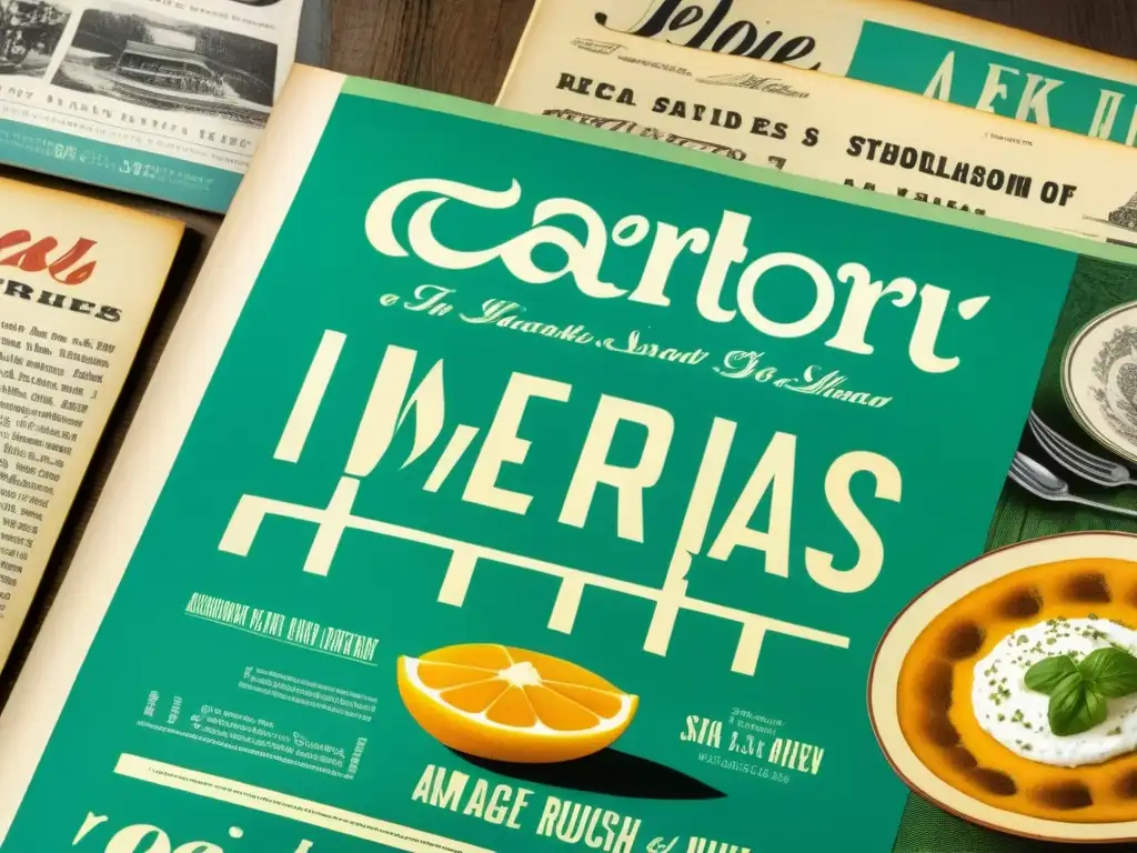 Detalles de una portada de revista gastronómica vintage como patrimonio cultural