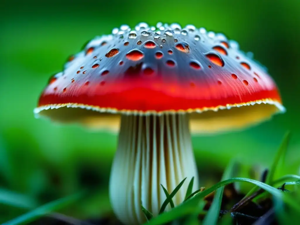 Detalles del Saffron milk cap en un bosque de la Patagonia