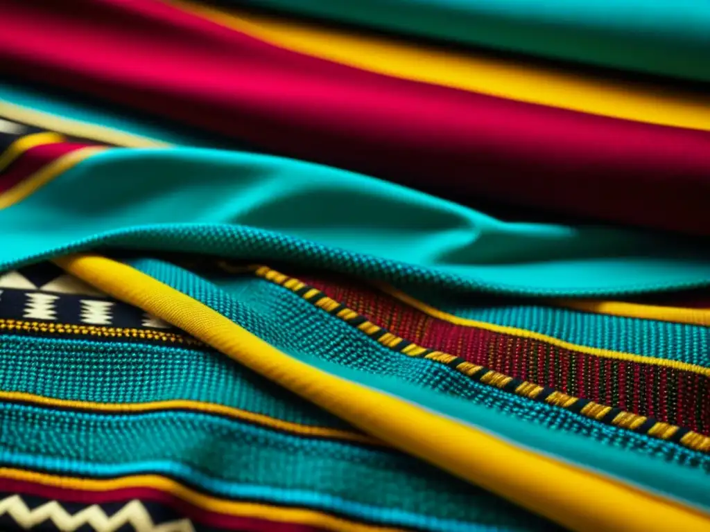 Detalles texturizados de textiles africanos, reflejo del intercambio columbino y su impacto en la gastronomía globalización