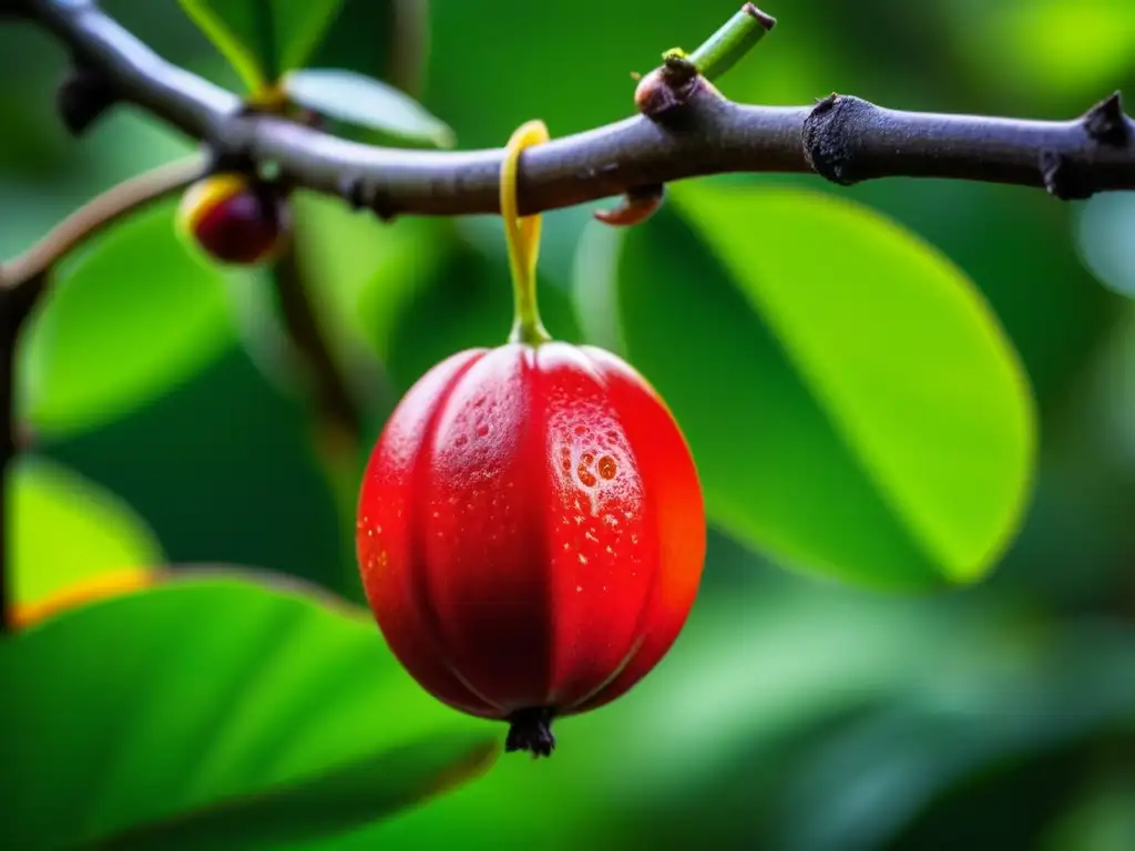 Guaraná maduro en la selva amazónica: detalles vibrantes Detalles vibrantes de un fruto de guaraná maduro en la exuberante Amazonía, revelando secretos energizantes de la cocina amazónica