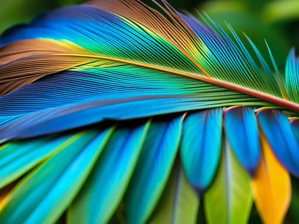 Detalles vibrantes del plumaje de un guajolote, símbolo culinario azteca