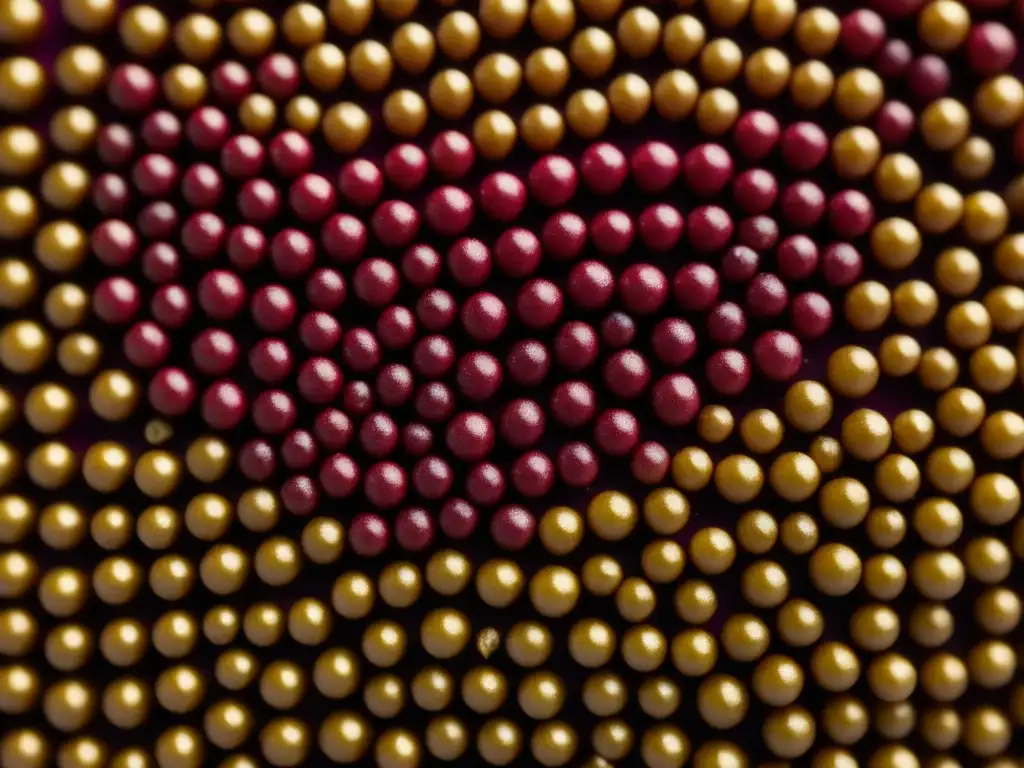 Detalles vibrantes de semillas de amaranto: historia del supergrano amaranto