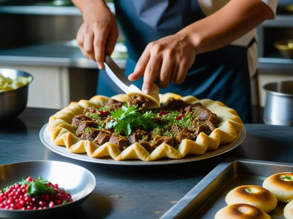 Delicias Uzbekas: Tradición culinaria en un bullicioso hogar en Uzbekistán Elaboración de un plato tradicional uzbeko en una cocina bulliciosa