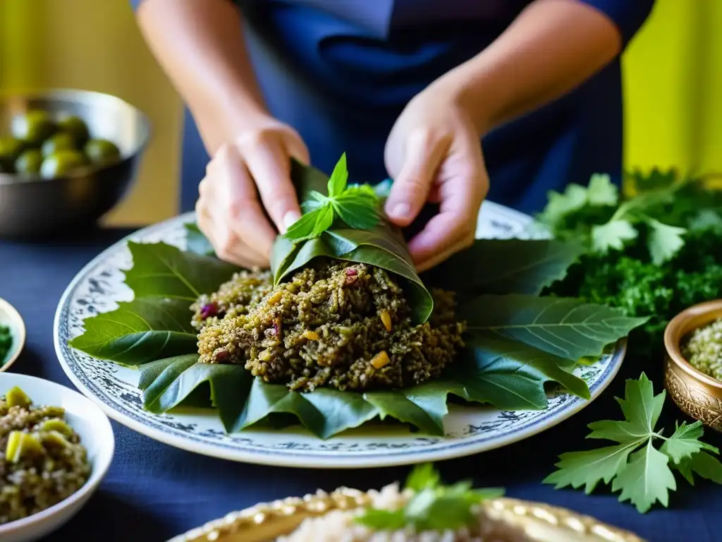 Elaboración tradicional de dolma: meticulosidad y tradición en la cocina otomana