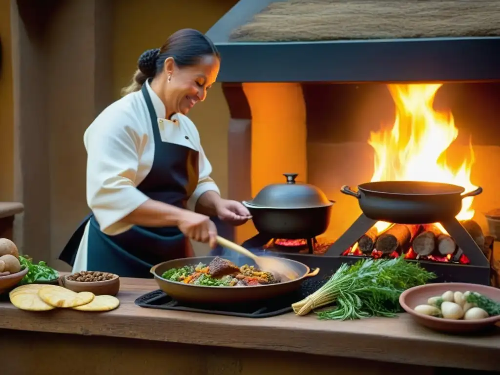 Una escena renacentista de cocina con guisos y estofados recetas