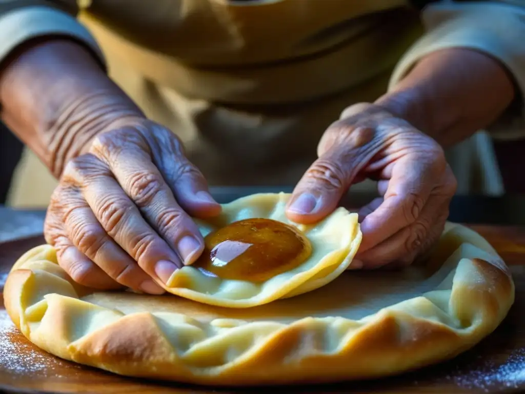 Experta cocinera de Patagonia moldea tortas fritas tradicionales