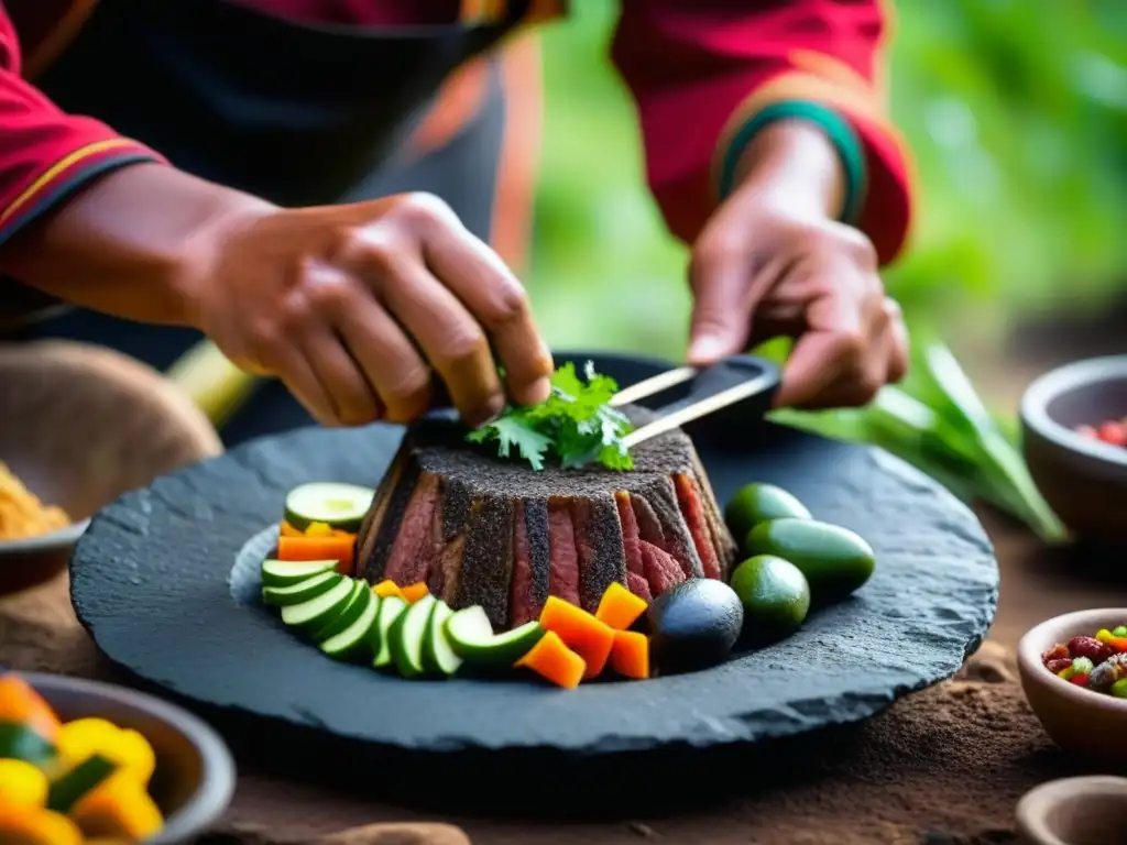 Un experto culinario Inca entierra alimentos con técnicas culinarias enterramiento Incas ancestralmente