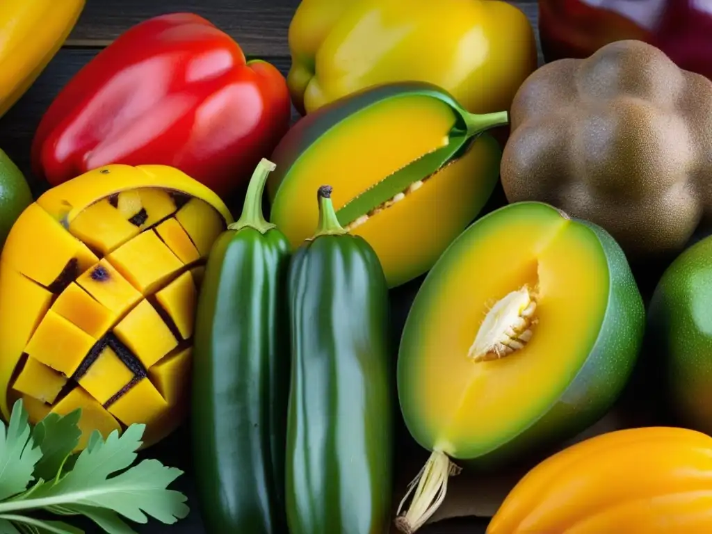 Una explosión de colores y sabores en ingredientes frescos de la cocina caribeña de hoy