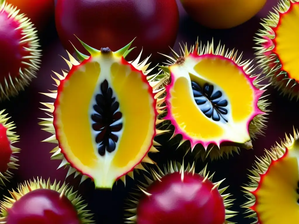 Una explosión de colores y texturas en exóticas frutas amazónicas, invitando a descubrir la historia culinaria