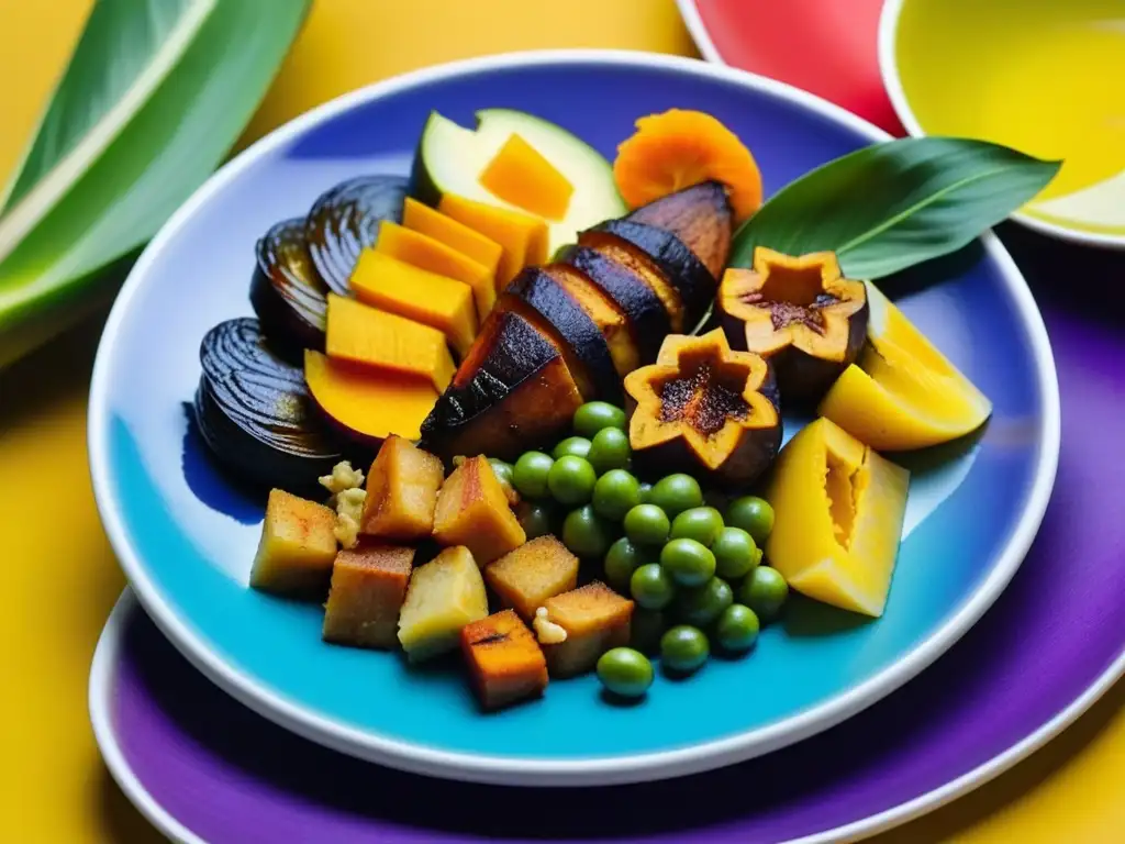 Una explosión de sabores caribeños en un plato colorido que refleja las influencias culinarias caribeñas de hoy