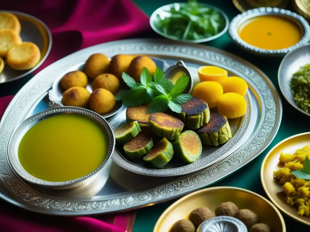 Exquisita cocina Mughal: platos históricos de la India en una festín real con biryanis, curries y kebabs