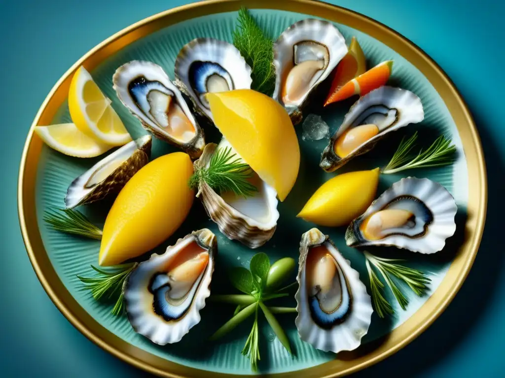 Una exquisita composición de mariscos y pescados inspirada en la época barroca francesa