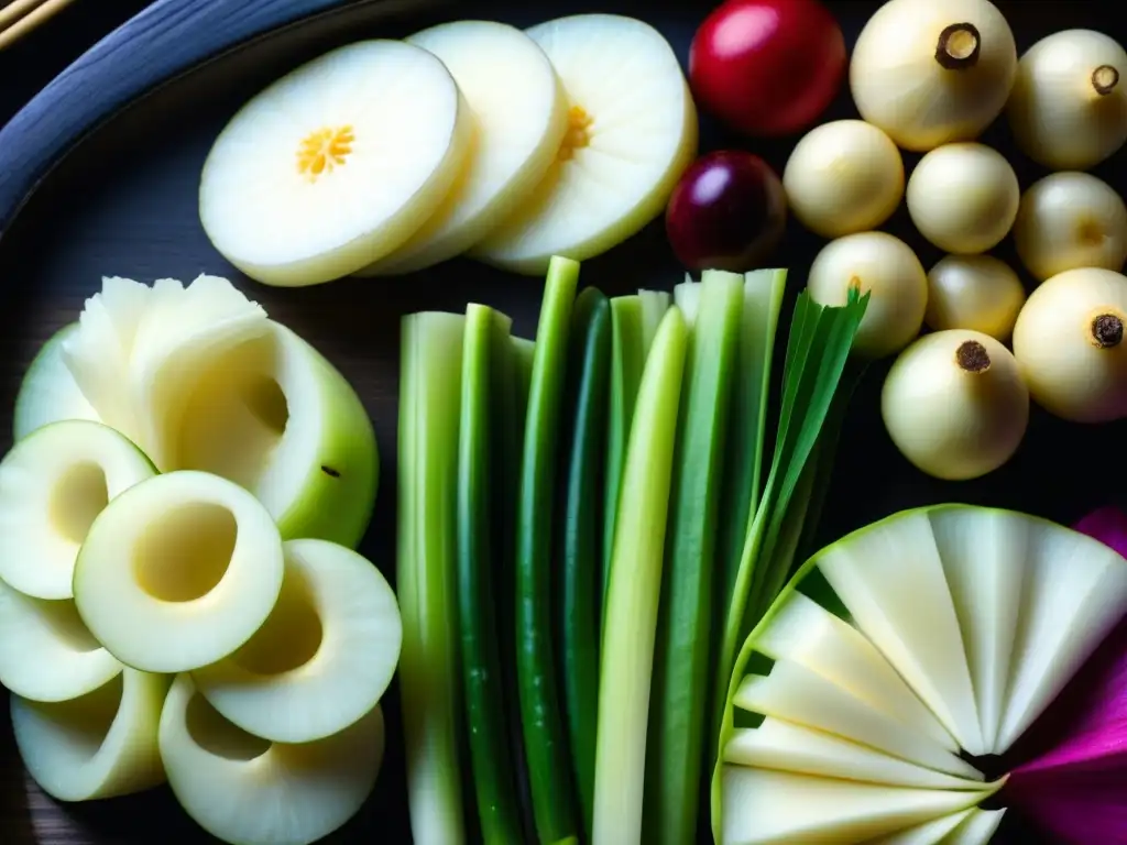 Una exquisita exhibición de vegetales japoneses históricos en la dieta samurái