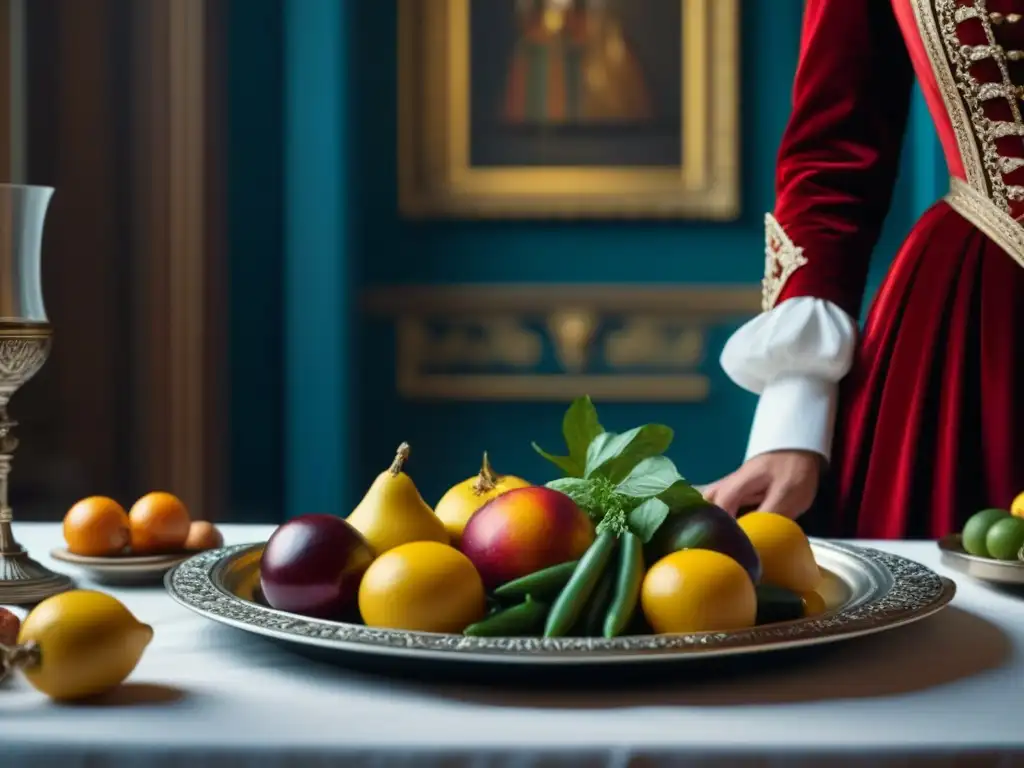 Una exquisita fiesta inspirada en la dieta Medici del siglo XV, con vibrantes colores y opulencia culinaria