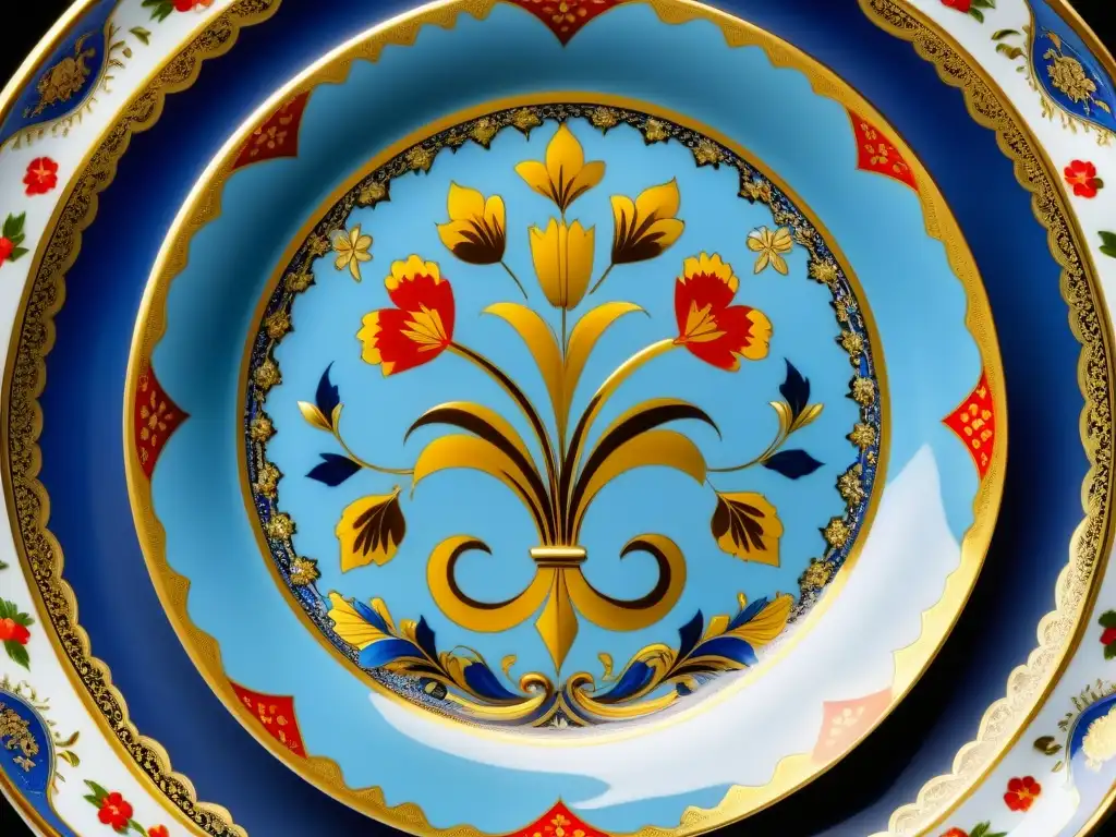 Una exquisita porcelana del siglo XVIII con motivos florales, reflejo de la sofisticada gastronomía francesa de la época