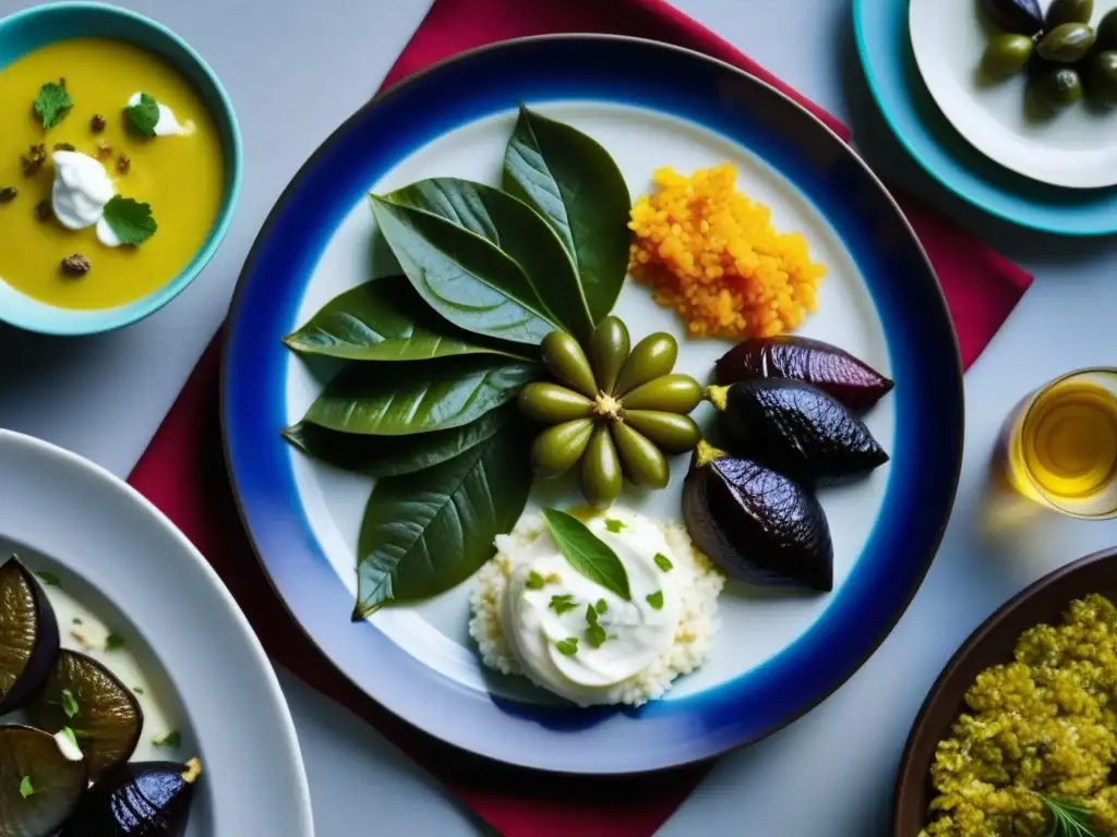 Una exquisita selección de recetas históricas de cocina otomana adaptadas para diabéticos, con colores vibrantes y texturas detalladas