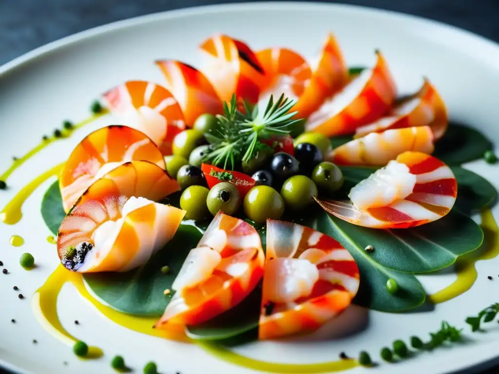 Un exquisito Carpaccio de Camarón que evoca la historia gastronómica detrás de esta delicia culinaria