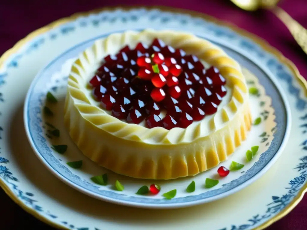 Un exquisito postre de la cocina otomana: 'Güllaç' con pistachos y granada