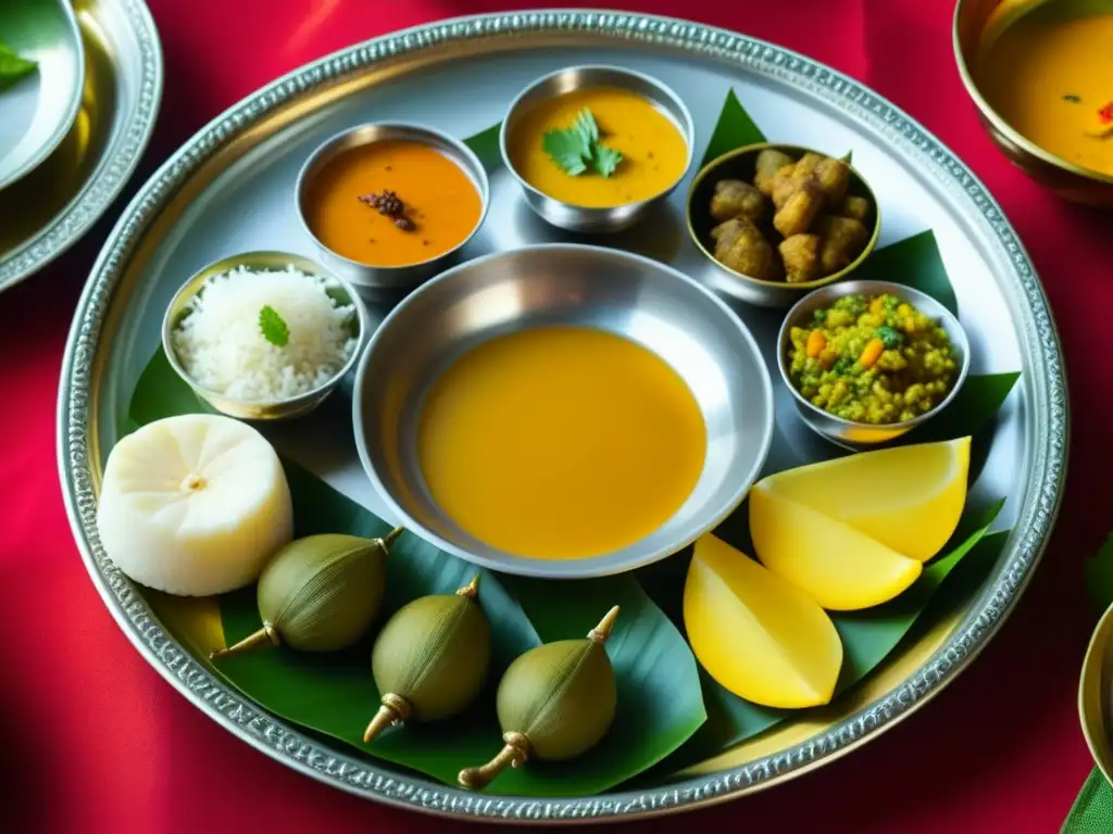 Exquisito thali de Ram Navami con recetas históricas cultura Ram Navami