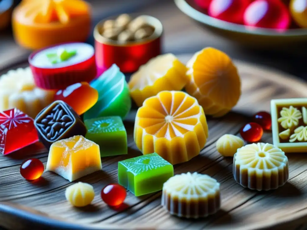 Delicias ancestrales de la Ruta de la Seda: colores y sabores Exquisitos dulces y golosinas tradicionales que representan el origen histórico de la Ruta de la Seda