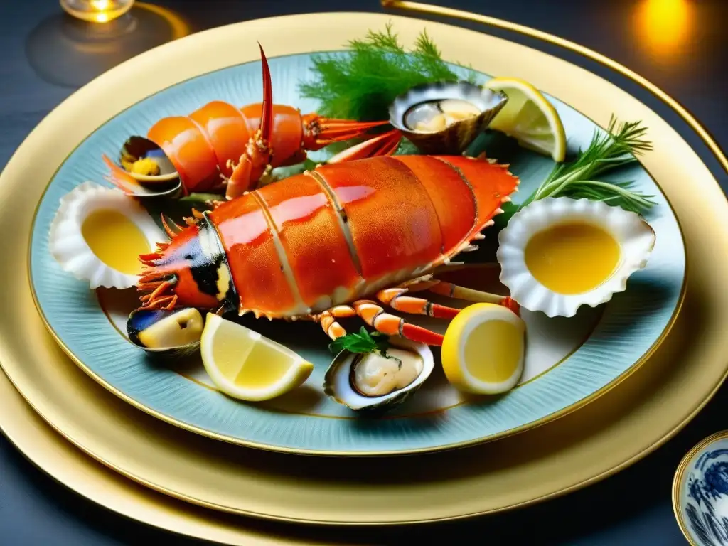 Un festín Barroco de pescados y mariscos: recetas históricas exquisitamente presentadas