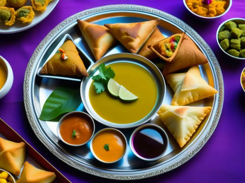 Exquisito Thali de Diwali: Platos coloridos y detallados Un festín tradicional de Diwali con colores y sabores históricos