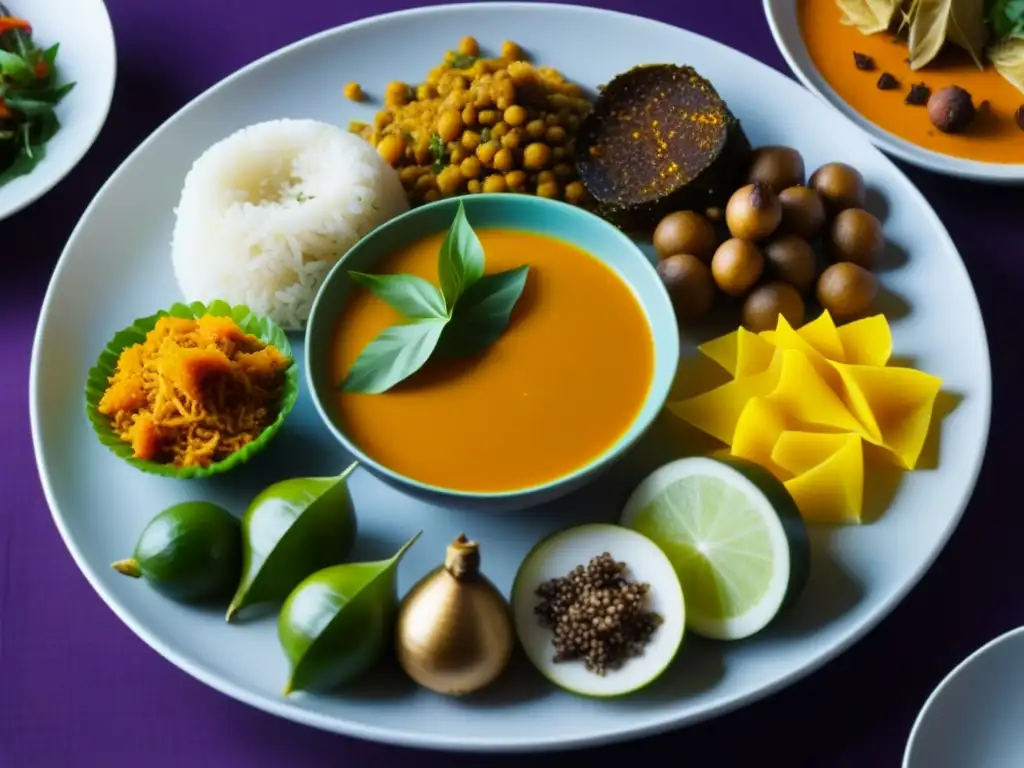 Un festín visual de Recetas históricas de Thaipusam en Asia, con colores y texturas vibrantes