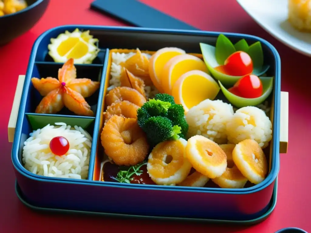 Una fusión de influencias culinarias entre Portugal y Japón en un bento box colorido