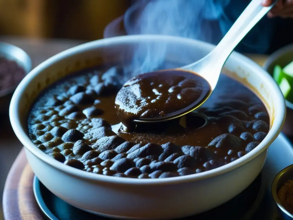 Una imagen evocadora de un plato de mole mexicano, destacando la importancia de la cocina criolla y su riqueza cultural