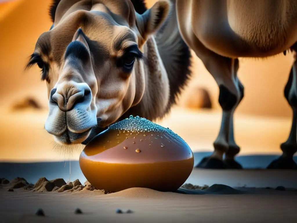 Extracción de leche de camella en el desierto resalta beneficios leche camella gastronomía