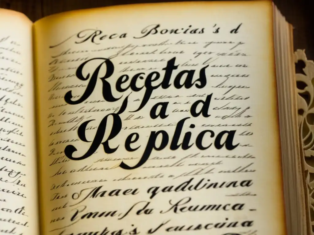 Un libro de recetas antiguas de la Era Napoleónica con delicada caligrafía y un antiguo brebaje