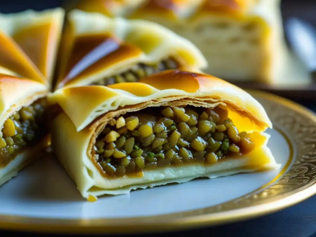 Un maestro artesano crea un exquisito baklava en un proceso detallado, resaltando la historia de los dulces de la corte otomana