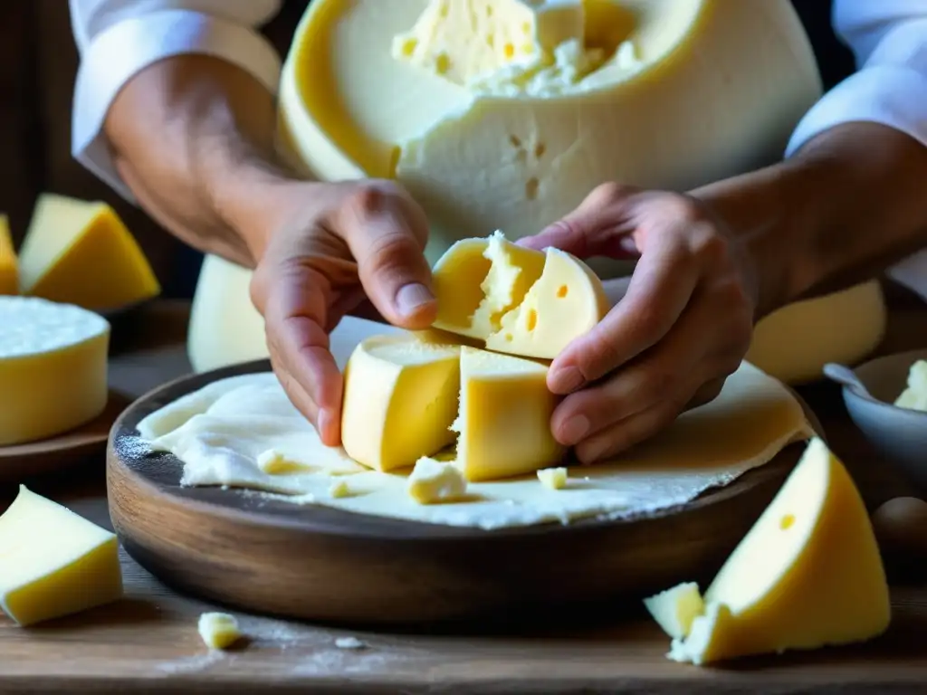 Un maestro quesero armenio moldea queso fresco con pasión