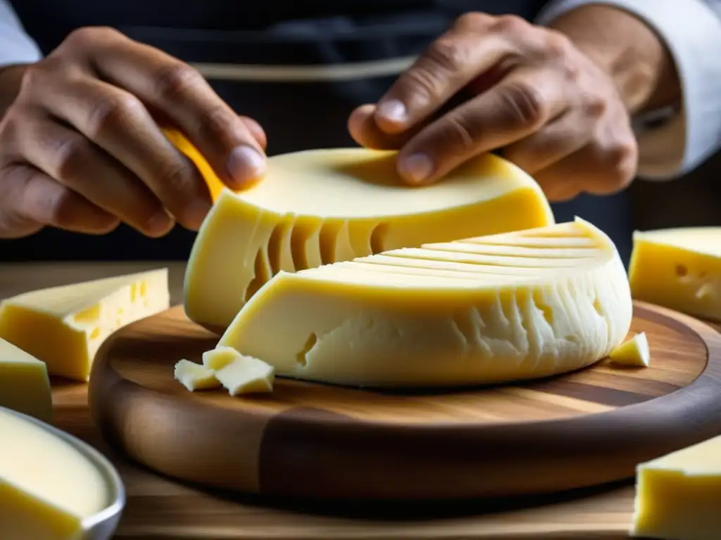 Un maestro quesero artesano crea queso halloumi en Oriente Medio