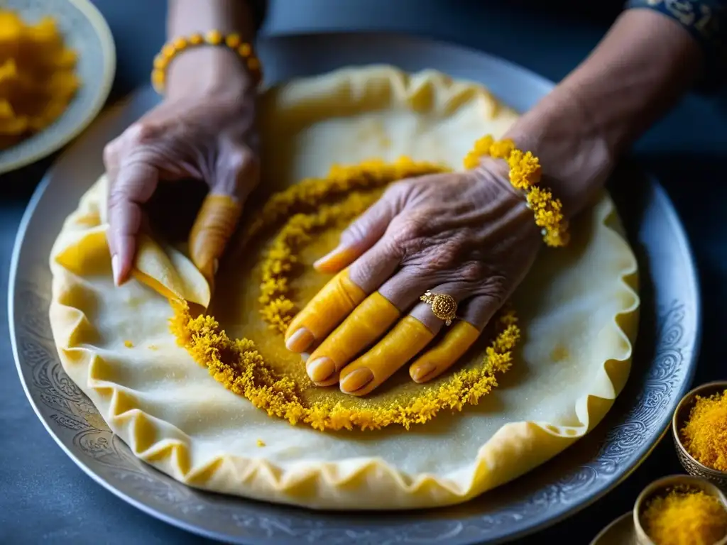 Manos ancianas elaborando filo con sabiduría, Recetas antiguas minorías étnicas Asia