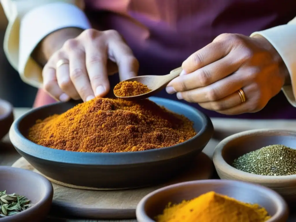 Las manos de un chef experto preparando recetas históricas en el Festival Gastronómico de Samarcanda