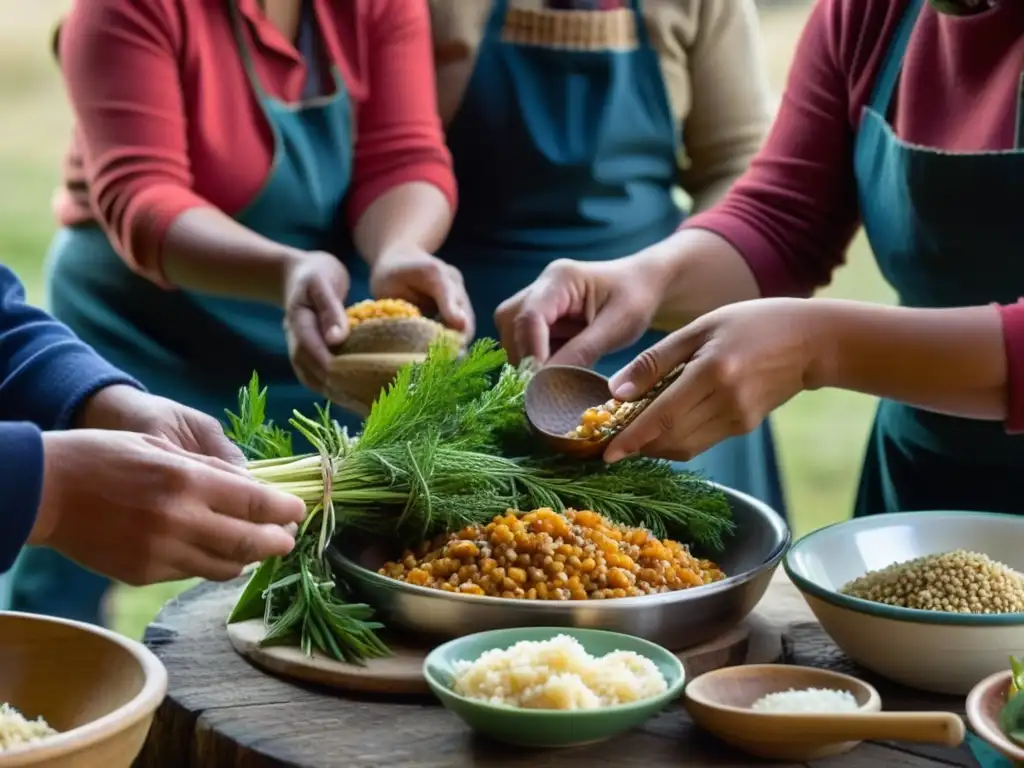 Manos expertas preservando alimentos en Patagonia con técnicas ancestrales