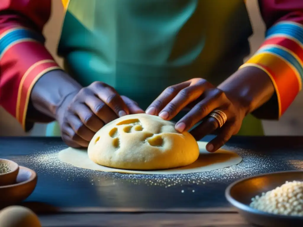 Manos expertas moldean bolas de masa de mijo en el Sahel, fusionando arte culinario y herencia cultural