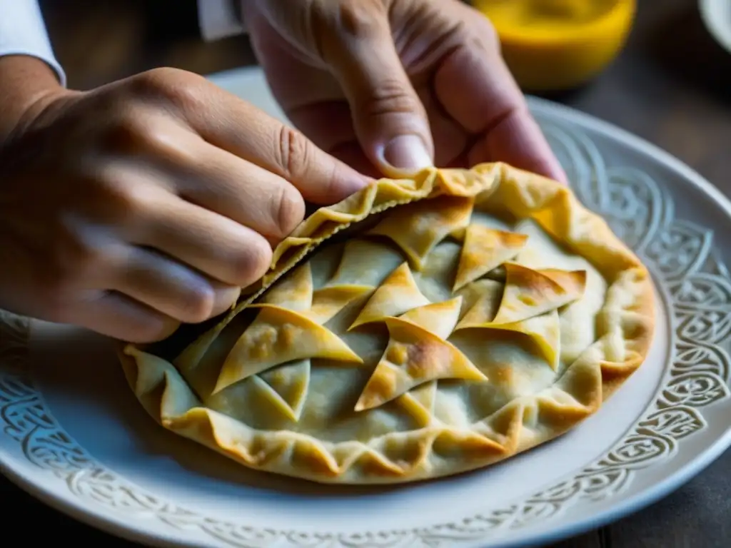 Manos expertas crean empanadas rellenos técnicas innovadoras con precisión artística