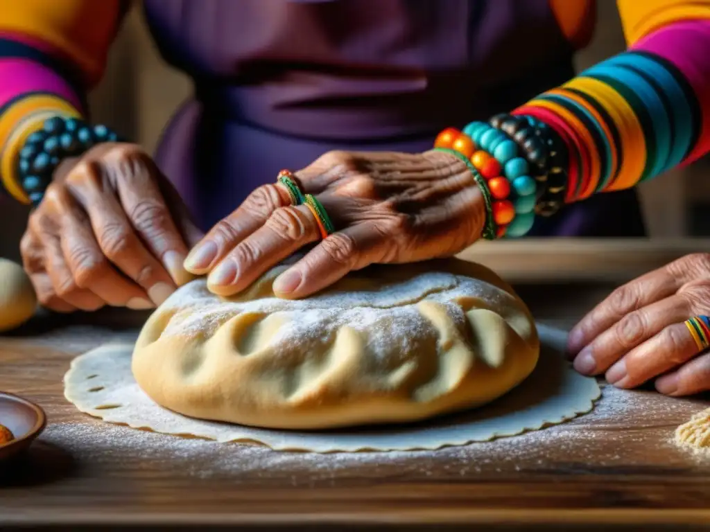 Manos expertas moldeando masa, reflejando la historia de la cocina criolla y el legado de la esclavitud