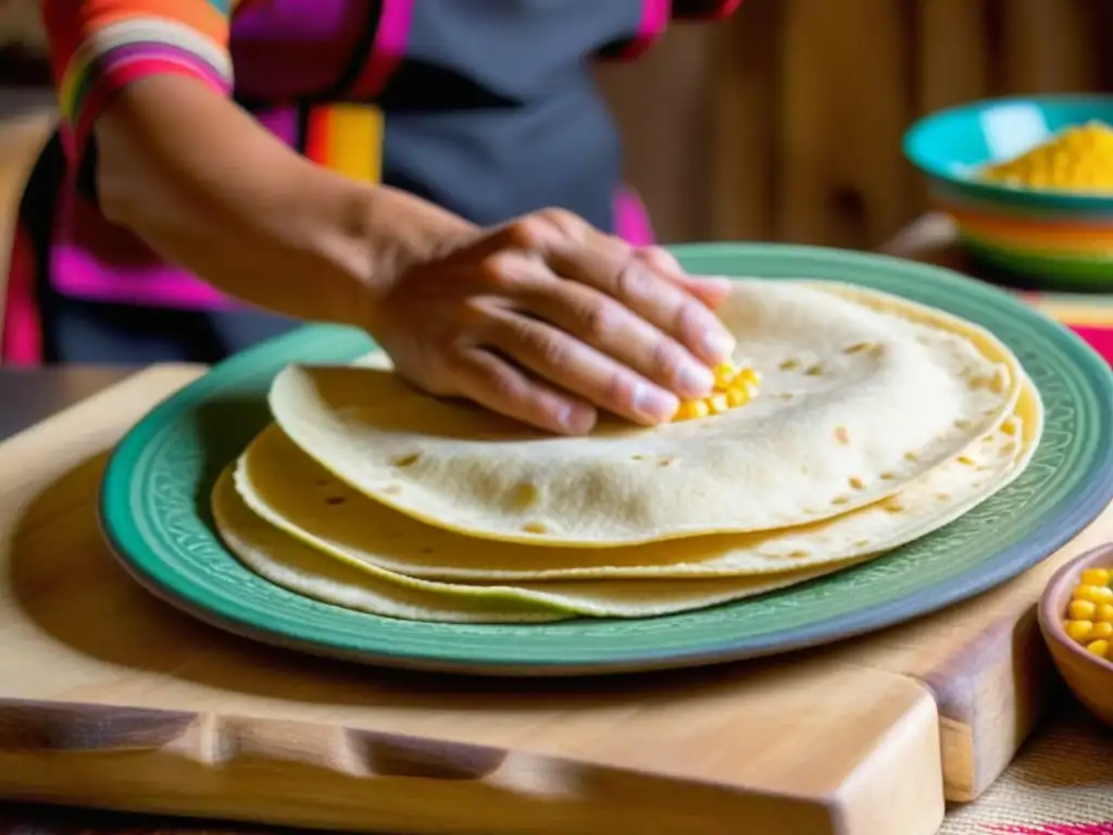 Unas manos expertas moldean masa en tortillas redondas sobre un comal, destacando la Importancia cultural del maíz