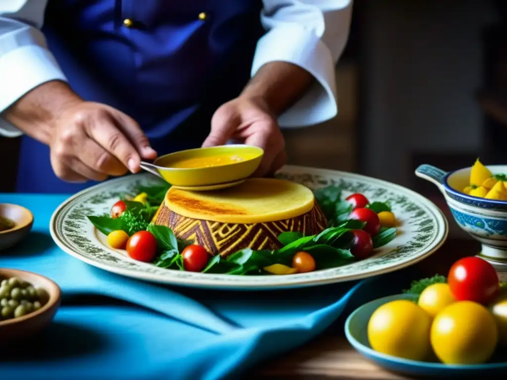 Manos expertas preparando plato tradicional moldavo, reflejando la historia culinaria